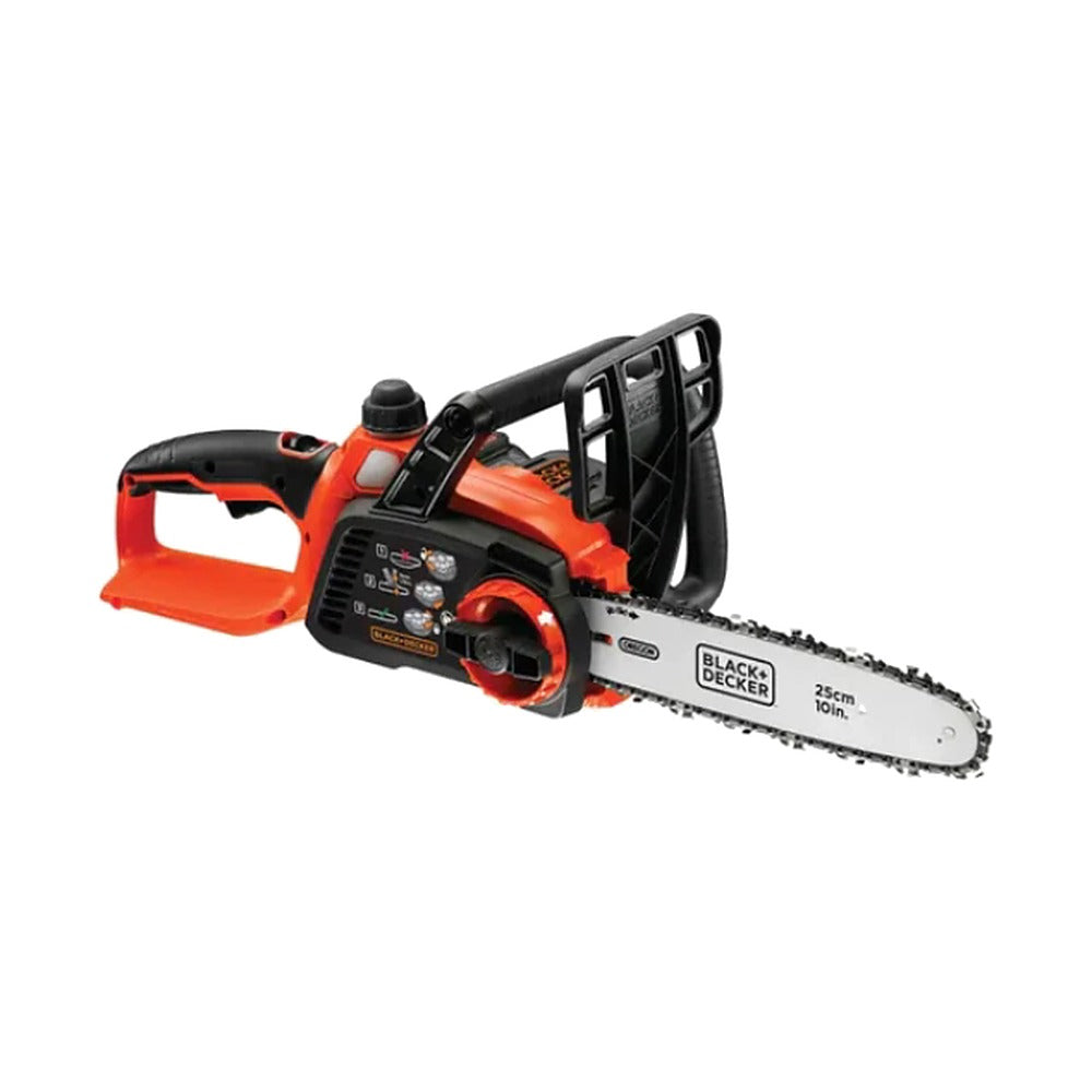 Tronçonneuse sans fil BLACK+DECKER 18 V – guide 25 cm, batterie Li-ion 2,0 Ah + chargeur (GKC1825L20-QW)