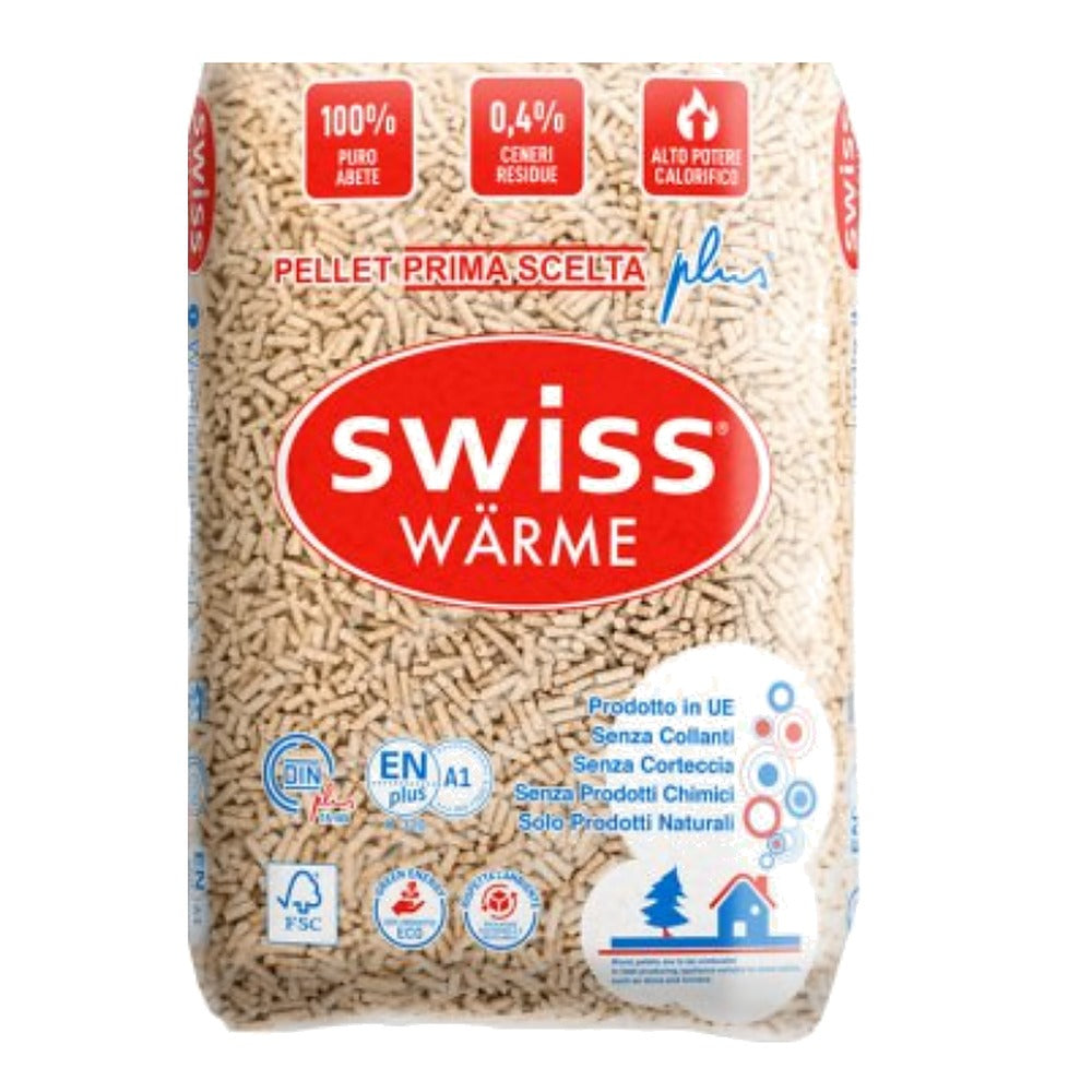 Pellets Swiss Wärme – granulés de conifères ENplus A1 Super Premium, palette de 70 sacs de 15 kg