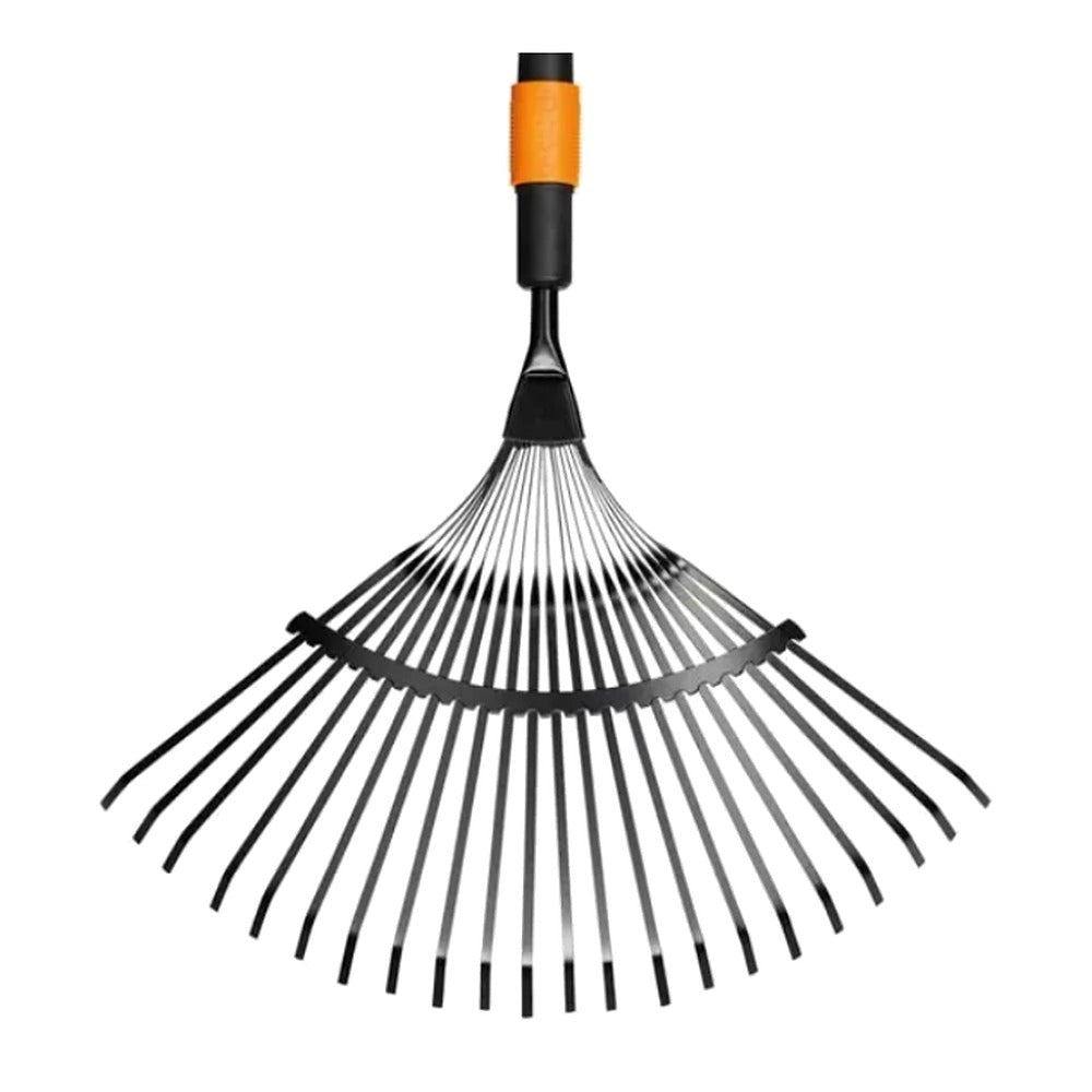 Balai à feuilles Fiskars QuikFit – 20 doigts en métal, largeur 43 cm, sans manche (1000644)